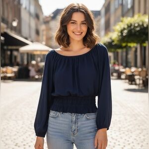 Madewell Twill Tie-Back Cutout Top